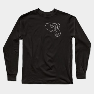 Geometric Elephant Head Long Sleeve T-Shirt